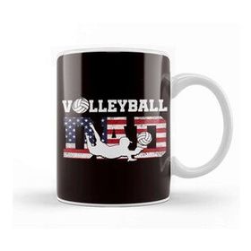 Baskı Dükkanı Us American Flag Volleyball Dad Father Ball Sports Player Kupa