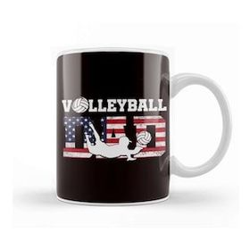 Baskı Dükkanı Us American Flag Volleyball Dad Father Ball Sports Player Kupa