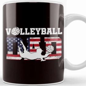 Baskı Dükkanı Us American Flag Volleyball Dad Father Ball Sports Player Kupa
