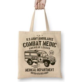Baskı Dükkanı Us Army Ambulance Bez Çanta