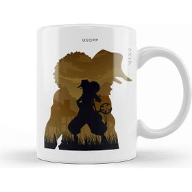 Baskı Dükkanı Usopp One Piece In Silhouette Kupa