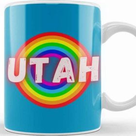 Baskı Dükkanı Utah Vintage Rainbow Style Kupa