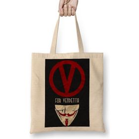 Baskı Dükkanı V For Vendetta Afiş Bez Çanta