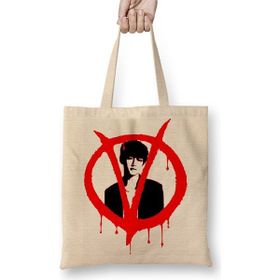 Baskı Dükkanı V For Vendetta Baseball Sleeve Bez Çanta
