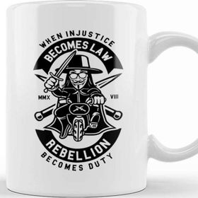 Baskı Dükkanı V For Vendetta Crest Porselen Beyaz Kupa Bardak