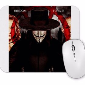 Baskı Dükkanı V For Vendetta Freedom Forever Mouse Pad