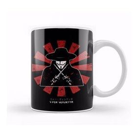 Baskı Dükkanı V For Vendetta Retro Japanese Kupa Bardak