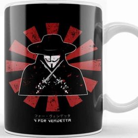 Baskı Dükkanı V For Vendetta Retro Japanese Kupa Bardak