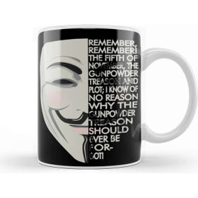 Baskı Dükkanı V For Vendetta Typography Kupa Bardak
