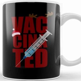 Baskı Dükkanı Vaccinated Christmas Kupa Bardak