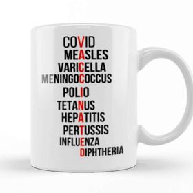 Baskı Dükkanı Vaccinated Measles Varıcella Menıngococcus Kupa Bardak