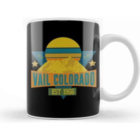 Baskı Dükkanı Vail Colorado Est 1966 Snowboarding Mountain Kupa Bardak