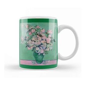 Baskı Dükkanı Van Gogh Pink Roses In A Vase Kupa Bardak