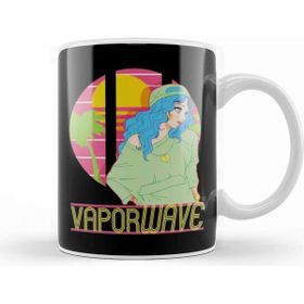 Baskı Dükkanı Vaporwave Porselen Kupa