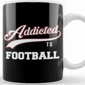 Baskı Dükkanı Varsity Addicted To Football Kupa Bardak