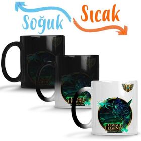 Baskı Dükkanı Vayne Lol League of Legends Sihirli Porselen Kupa