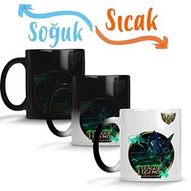 Baskı Dükkanı Vayne Lol League of Legends Sihirli Porselen Kupa