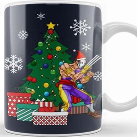 Baskı Dükkanı Vega Around The Christmas Tree Street Fighter Kupa Bardak