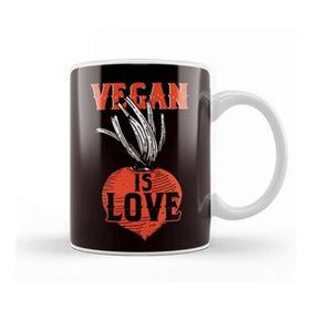 Baskı Dükkanı Vegan Is Love Vegetarian Veganism Animal Rights Veggie Food Kupa Bardak