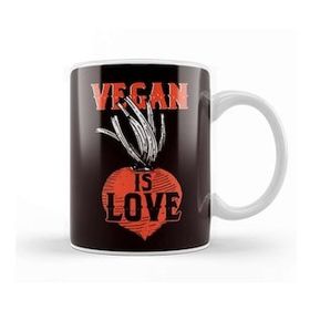 Baskı Dükkanı Vegan Is Love Vegetarian Veganism Animal Rights Veggie Food Kupa Bardak