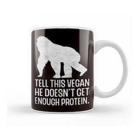 Baskı Dükkanı Vegan Protein Vegetarian Veganism Animal Rights Food Veggie Kupa Bardak