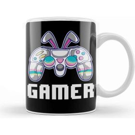 Baskı Dükkanı Video Game Easter Gamer Controller Bunny Ears Kupa Bardak