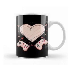 Baskı Dükkanı Video Gamer Valentines Day With Controllers Heart 01 Kupa Bardak