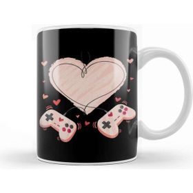 Baskı Dükkanı Video Gamer Valentines Day With Controllers Heart 01 Kupa Bardak