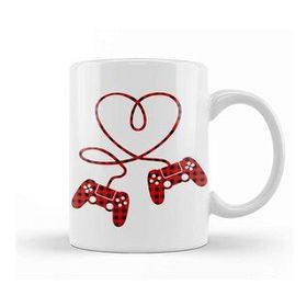 Baskı Dükkanı Video Gamer Valentines Day With Controllers Heart Kupa Bardak