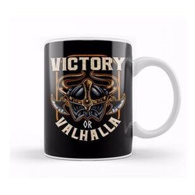 Baskı Dükkanı Viking Mythology Victory Or Valhalla Norse History Kupa Bardak