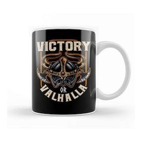 Baskı Dükkanı Viking Mythology Victory Or Valhalla Norse History Kupa Bardak