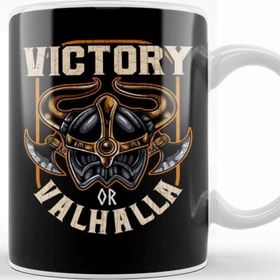 Baskı Dükkanı Viking Mythology Victory Or Valhalla Norse History Kupa Bardak
