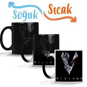 Baskı Dükkanı Vikings 02 Sihirli Porselen Kupa