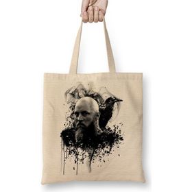 Baskı Dükkanı Vikings Ragnar Lothbrok Bez Çanta