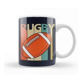 Baskı Dükkanı Vintage 1980S Rugby Player Kupa Bardak