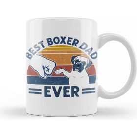 Baskı Dükkanı Vintage Best Boxer Dad Ever Bump Fit Dog Dad Funny Fathers Day Gifts Köpek Kupa Bardak