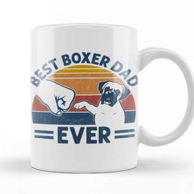 Baskı Dükkanı Vintage Best Boxer Dad Ever Bump Fit Dog Dad Funny Fathers Day Gifts Köpek Kupa Bardak