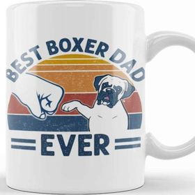Baskı Dükkanı Vintage Best Boxer Dad Ever Bump Fit Dog Dad Funny Fathers Day Gifts Köpek Kupa Bardak
