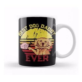 Baskı Dükkanı Vintage Best Dog Dad Ever Cool Father's Day Gift Retro Köpek Kupa Bardak