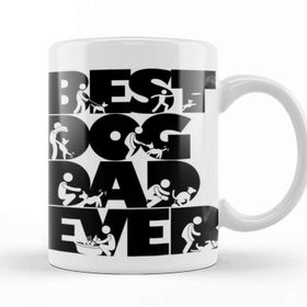 Baskı Dükkanı Vintage Best Dog Dad Ever Cool Father's Day Gift Retro Köpek Kupa Bardak