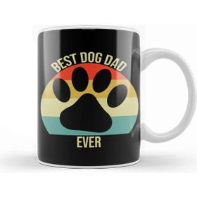Baskı Dükkanı Vintage Best Dog Dad Ever Kupa Bardak