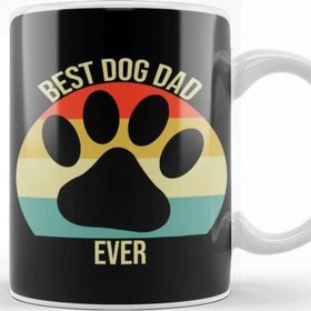 Baskı Dükkanı Vintage Best Dog Dad Ever Kupa Bardak