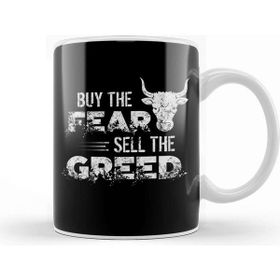 Baskı Dükkanı Vintage Buy The Fear Sell The Greed Investing Kupa Bardak
