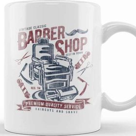 Baskı Dükkanı Vintage Classic Barber Shop Kupa Bardak