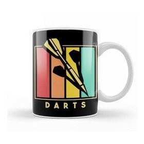 Baskı Dükkanı Vintage Darts Arrow Retro Dartboard Bullseye Pub Sports Aim Kupa Bardak