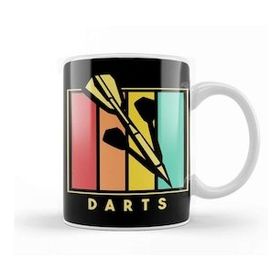 Baskı Dükkanı Vintage Darts Arrow Retro Dartboard Bullseye Pub Sports Aim Kupa Bardak