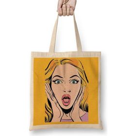 Baskı Dükkanı Vintage Girl Bez Çanta