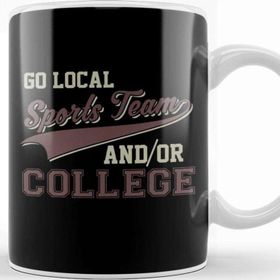 Baskı Dükkanı Vintage Go Local Sports Team And Or College Funny Kupa Bardak