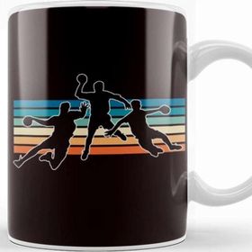 Baskı Dükkanı Vintage Handball Players Retro Handballer Ball Sports Team Kupa Bardak