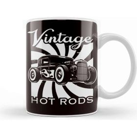 Baskı Dükkanı Vintage Hot Rods Classic Old American Cars Automobile Garage Kupa Bardak